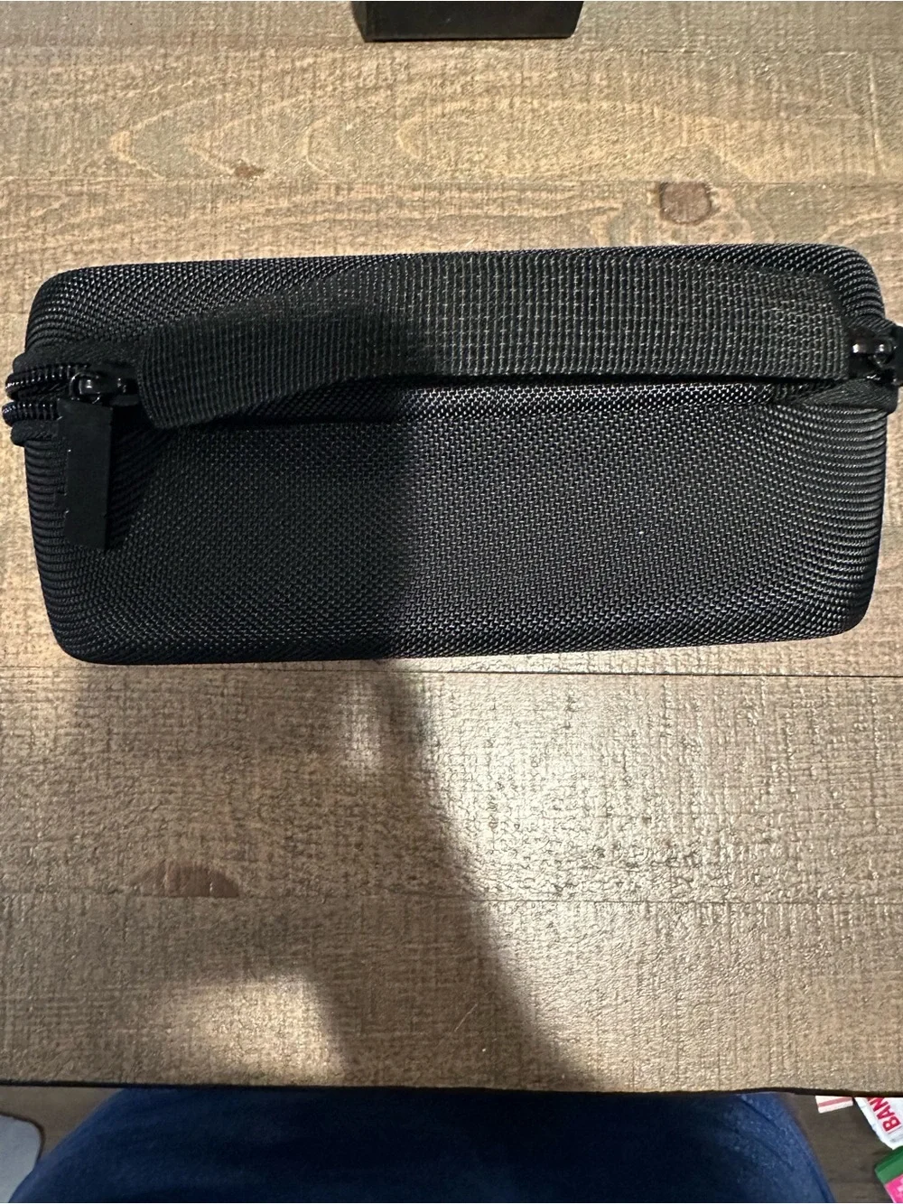 Khanka Black Zippered Hard Shell Accessory Case
